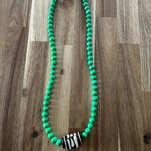 Handmade Wooden Necklace total length is 15 inches.